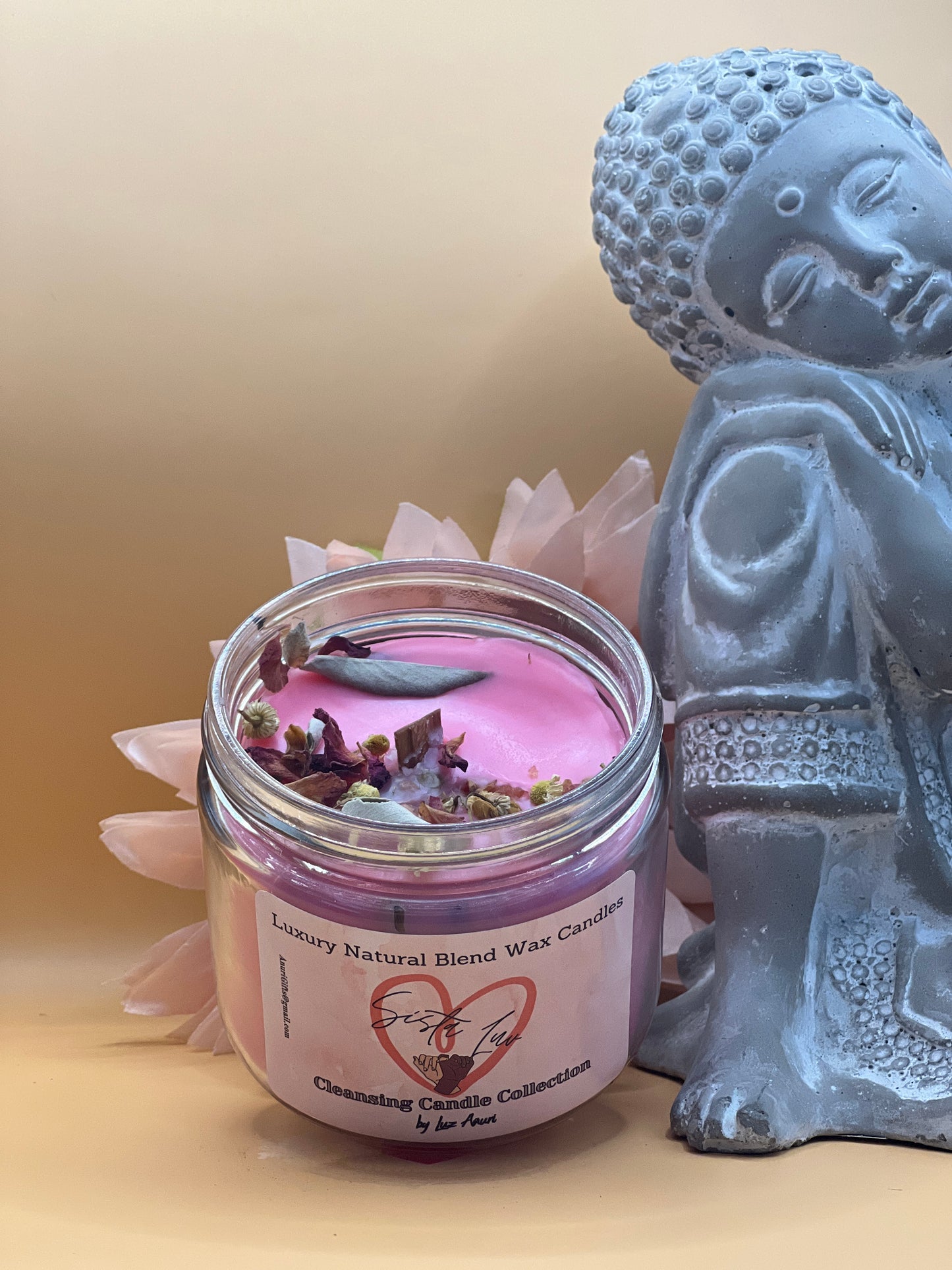 Cleansing Candle: White Sage, Roses, Chamomile & Berries