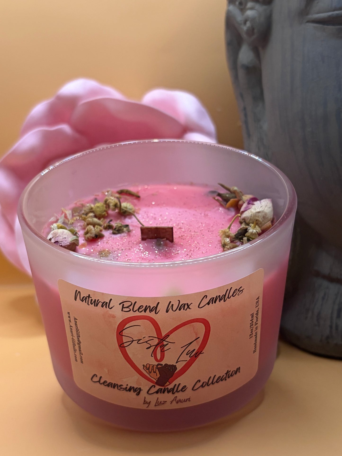Cleansing Candle:  White Sage, Roses, Chamomile & Berries