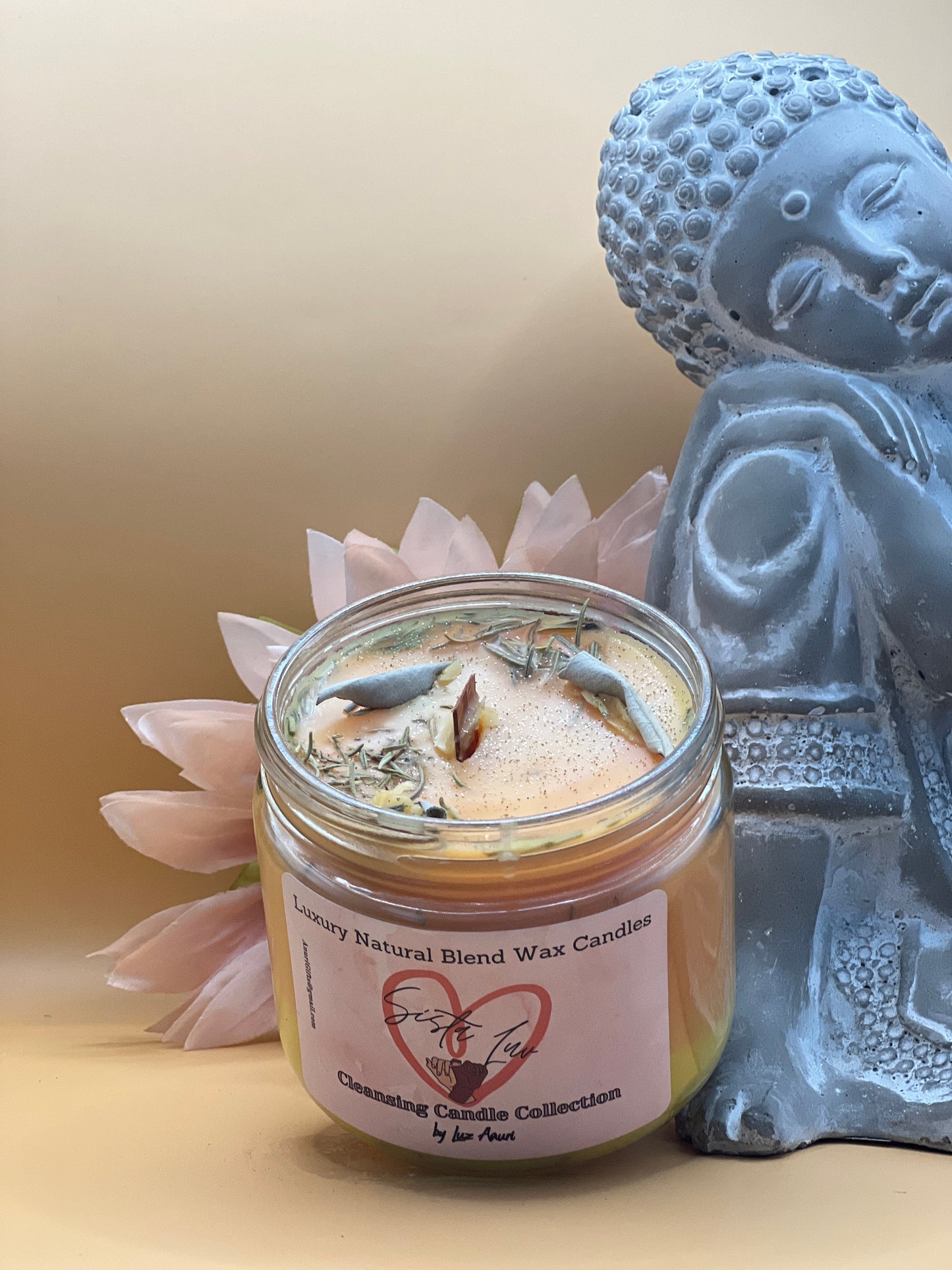 Cleansing Candle: Rosemary, White Sage & Palo Santo